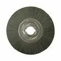 Nylox Burr-Rx Wheel Brush, Composite, 12 in Brush Dia, 1-1/4 in Face W, 2 in Arbor Hole, Crimped/Round Fil 86133